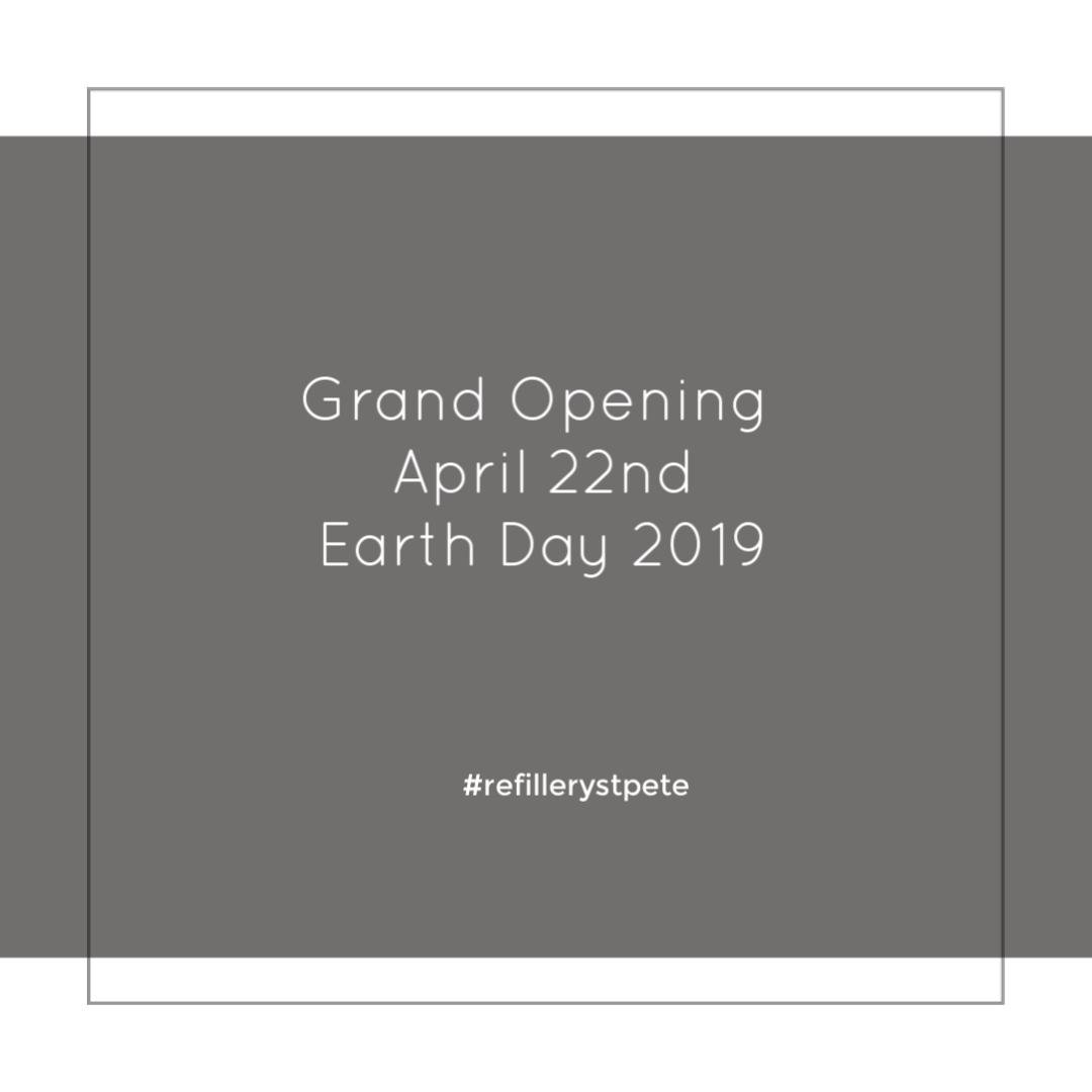 RefilleryStPete's tweet photo. We hope to see you at our Grand Opening on Earth Day! April 22nd, 9am-3pm. #refillerystpete #refillery #zerowaste #stpete #stpeteflorida #florida #grandopening https://t.co/V8rCNzKE3E