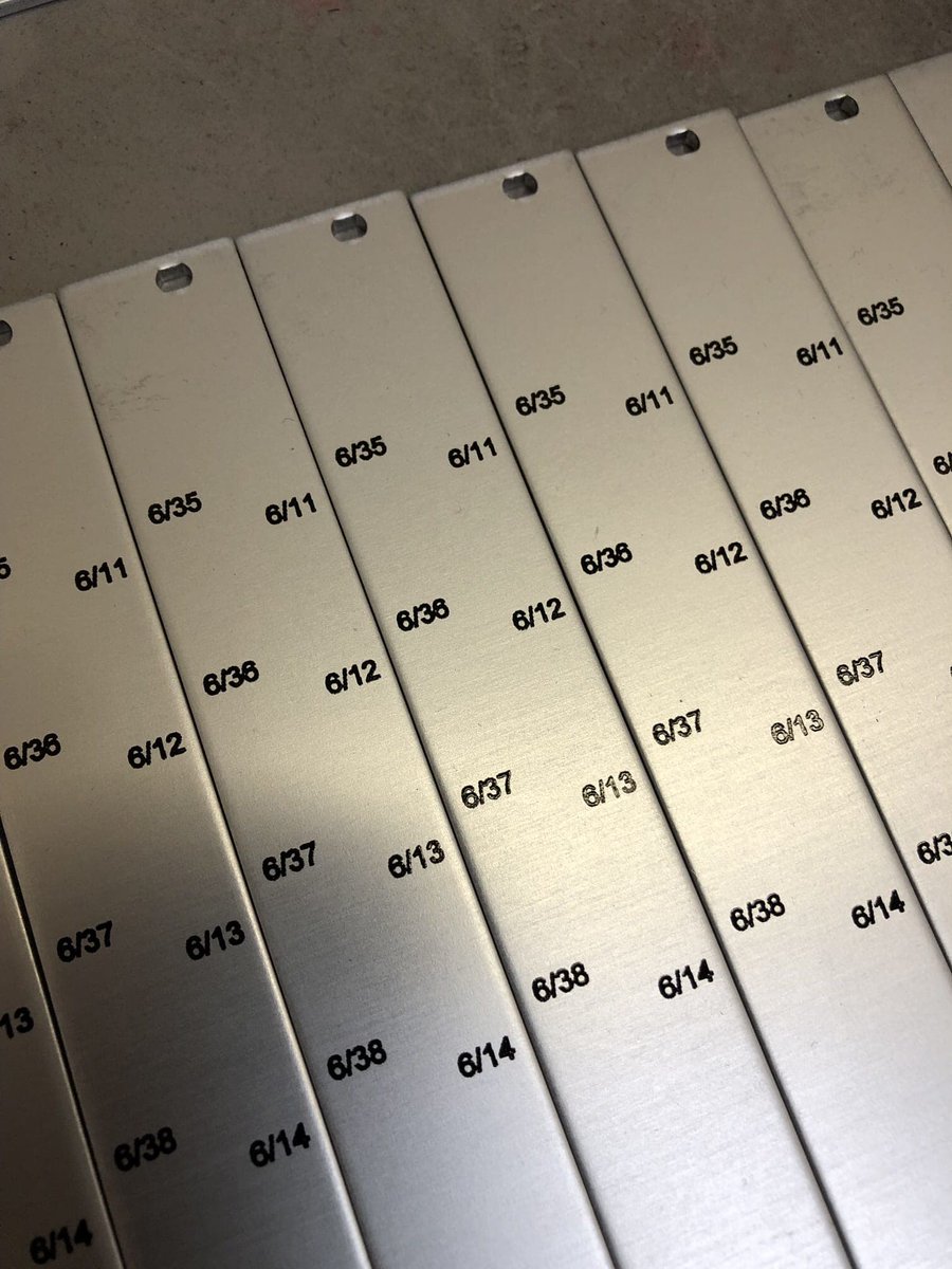 RayleighSilksc1's tweet photo. Metal panels screen printed , black ink , baked at 200 deg for permanent finish #metalwork #engineering #screenprint #signwork https://t.co/tp1N50JnaD