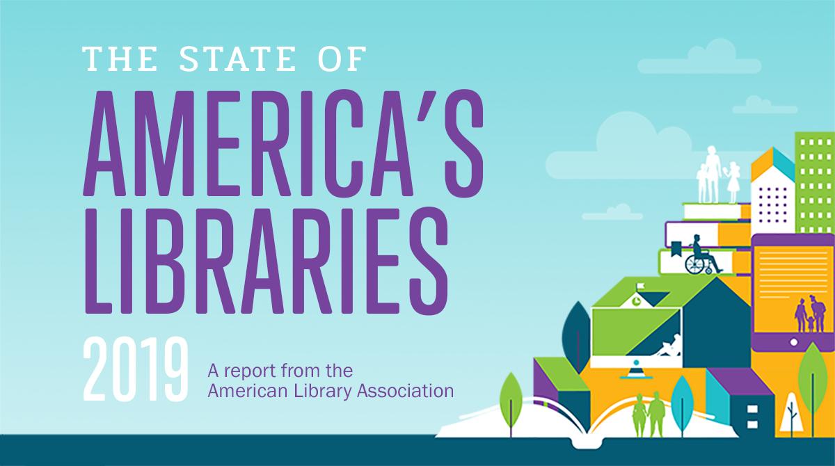 ALALibrary's tweet image. What are the big national trends and issues impacting libraries today? Find out in this year’s State of America’s Libraries Report! bit.ly/soal-2019 #NationalLibraryWeek #LibrariesTransform