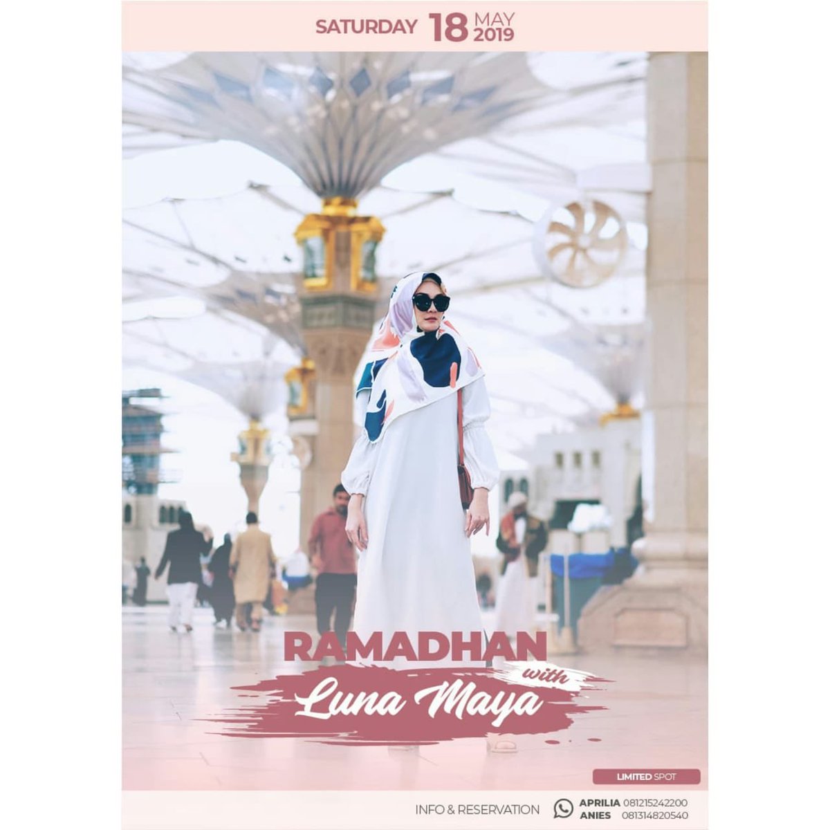 We are Proudly Present “Ramadhan With Luna Maya”
.
Jakarta on Saturday,18 May 2019 
.
Ga cuma buka bareng tapi kita bisa sharing dan nge game seru-seruan bareng ka <a href="/LunaMaya26/">luna maya</a> loh
Jadi,tunggu apalagi?
OPEN FOR PUBLIC
Jadi semuanya boleh ikutan
.
Limited Spot,so lets book you spot