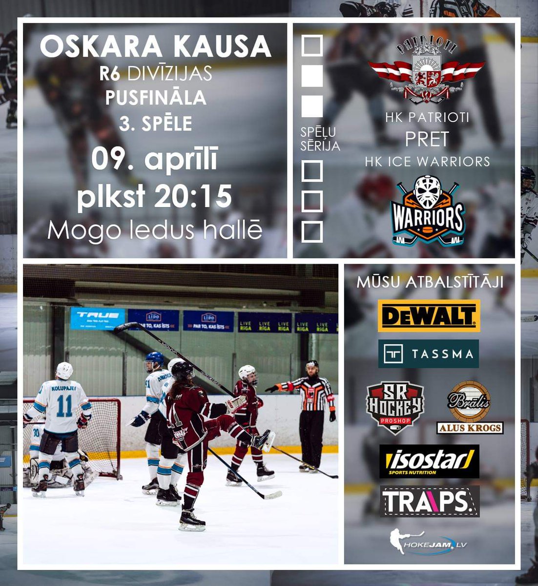 Tikai vakar Patrioti izcīnīja uzvaru un jau rīt, tie atkal dosies cīņā pret Ice Warriors, lai noskaidrotu kuri ir spēcīgāki un spēlēs par galveno trofeju finālā.🏆🏒🇱🇻