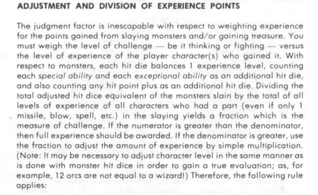 Third, you adjust the encounter XP based on challenge, essentially dividing adjusted monster HD by total character levels, if the character levels exceeds the monster HD you multiply the XP by the fraction, reducing it