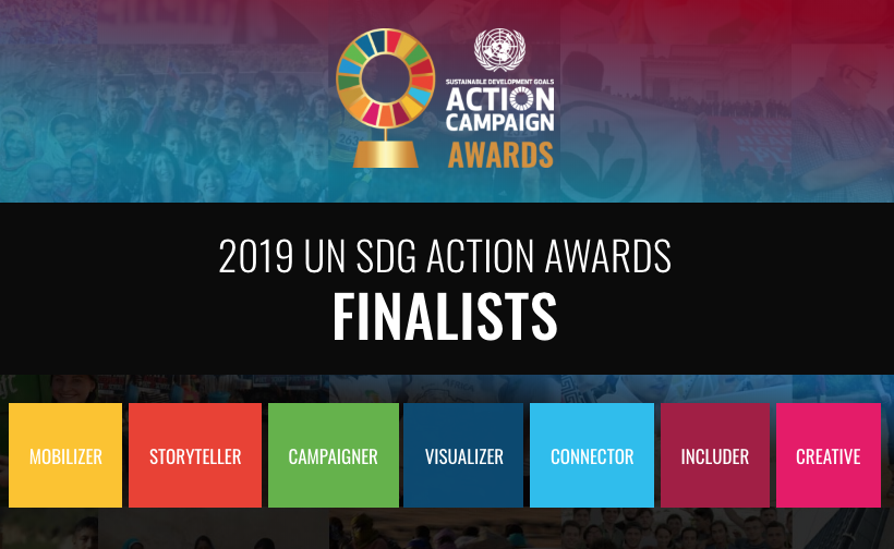 UNFCCC's tweet photo. The finalists of the 2019 @UN #SDGAwards have been unveiled. The initiatives show how innovation, creativity &amp; commitment lead to impactful action on the #GlobalGoals. Among the applications were our #COP24 #TakeYourSeat intitiative >> https://t.co/sThZxZZKQE  #SDGglobalFest https://t.co/X84efJWYkT
