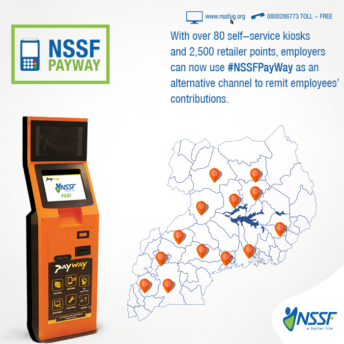 nssfug's tweet photo. As a voluntary member, you can choose how often to make your NSSF contributions using the #NSSFPayWay service channel. https://t.co/YqPKvsVG1K
