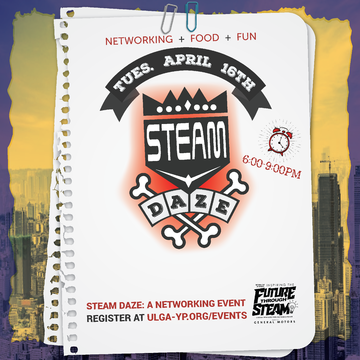 ulga_yp's tweet image. If you talk more STEAM than a little bit, join ULGA-YP for STEAM Daze: A Networking Affair For more information and to register go to buff.ly/2JO0byz

#ULGAYP #NDOS #YPSTEAMDAZE #YPEMPOWERED #ATLYoungProfessionals #ULGA