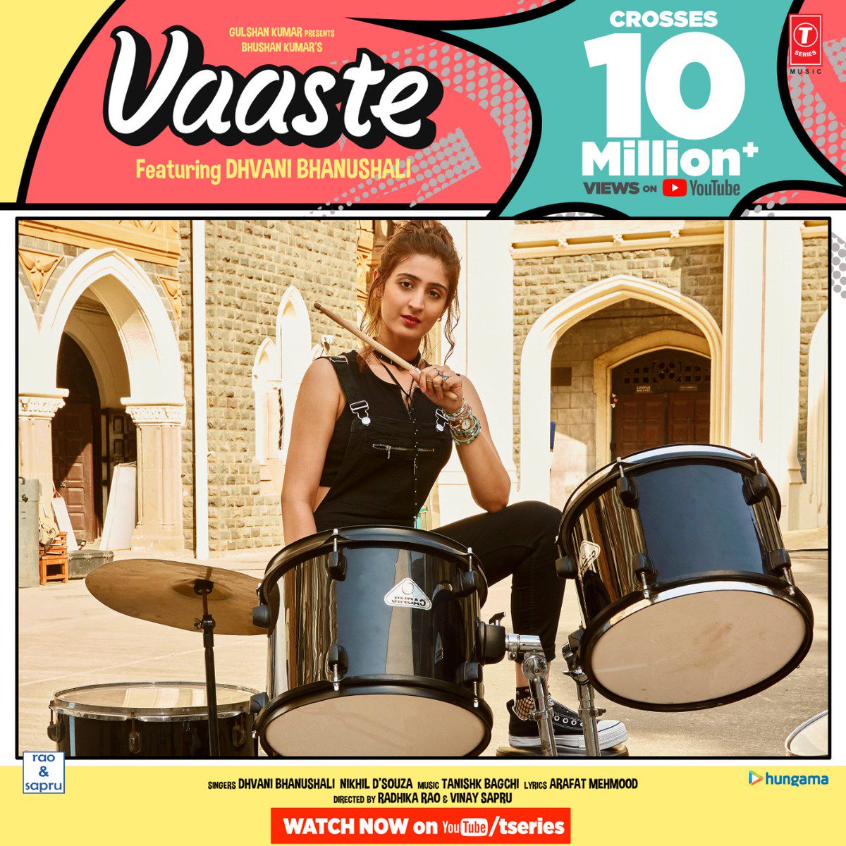 I can't thank you'll enough for all the love ❤ #Vaaste crosses 10 Million views already! 
Have you heard it yet?  bit.ly/Vaaste-DhvaniB…

<a href="/tanishkbagchi/">Tanishk Bagchi</a> <a href="/nikhilmusic_/">Nikhil</a> <a href="/imarafatmehmood/">Arafat Mehmood</a> <a href="/SapruAndRao/">Rao & Sapru</a> <a href="/vinodbhanu/">Vinod Bhanushali</a> <a href="/scorp_sid/">Siddharth Gupta</a> @theanujsaini <a href="/itsBhushanKumar/">Bhushan Kumar</a> <a href="/TSeries/">T-Series</a> @FirozkhanBawa