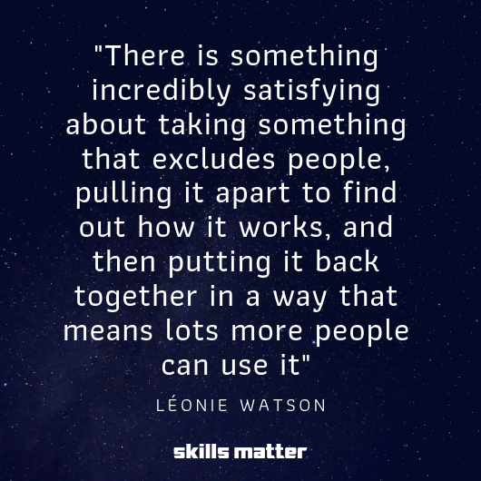 skillsmatter's tweet photo. In the lead-up to @LeonieWatson's talk on Assistive Technologies and its impact on performance, we wanted to share some inspiration from the accessibility expert herself, in a series we call, #AccessibilityDearWatson.  

Register for FREE at https://t.co/E4TZy0l8QH https://t.co/tMzDveiVwa