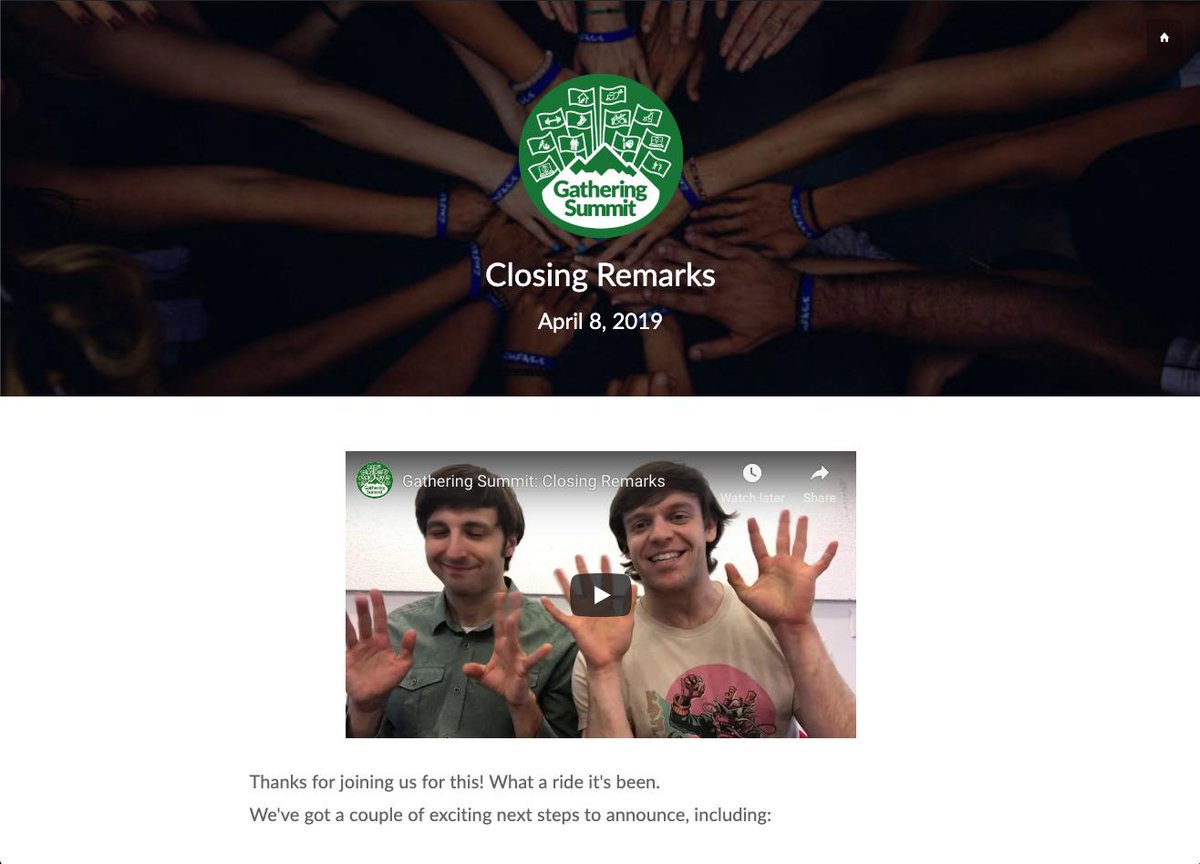 GatheringLab's tweet image. Surprise! You get a bonus day! 

Since we've got so many amazing talks, we wanted to give you just a little more time to get caught up. 

Talks will be stay up until 9:00am ET Tuesday morning. 

Check your email for a link to our closing remarks and other announcements!