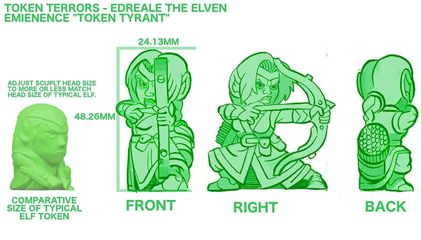 TokenTerrors's tweet photo. Y'all like #elves? We're making some more detailed, slightly bigger elf #miniatures for our #boardgame. And of course they also make killer #mtg tokens! https://t.co/f1DgtIkhUN
