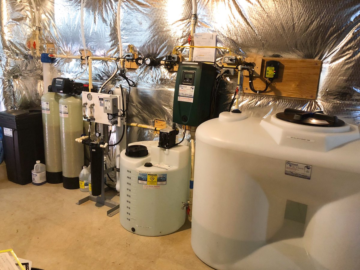 N_W_S_C's tweet photo. #Install of a #ReverseOsmosis for up to 99% #contaminationfree #h2o, #ChemicalFeeder for #pH &amp; #Corrosioncontrol, #Sediment #Filter, #cleanwater #storage w/ a #waterpressure booster &amp; #floodprotection alarm &amp; Twin #WaterSoftener for #hardwater @ClackCorp @MilbyCompany @wattsbrand https://t.co/cvZWH2dzWf