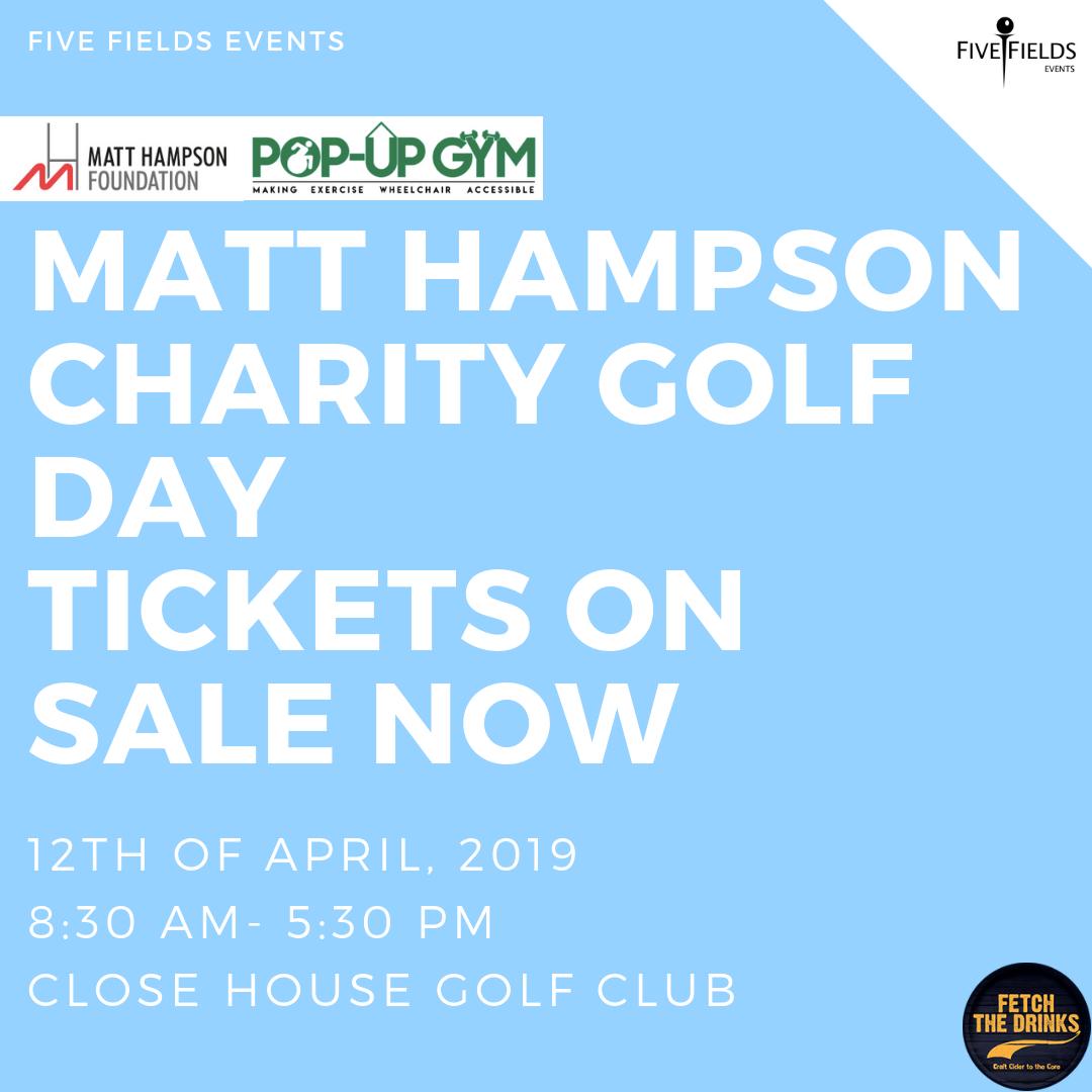 Fancy playing Golf for a great cause? 

Get your Five Field Events Matt Hampson Charity Golf Day tickets today! 

<a href="/Hambofoundation/">Matt Hampson</a> <a href="/CloseHouseGolf/">Close House Golf</a> <a href="/FetchTheDrinks/">Fetch The Drinks</a>  @PopUpGymUK