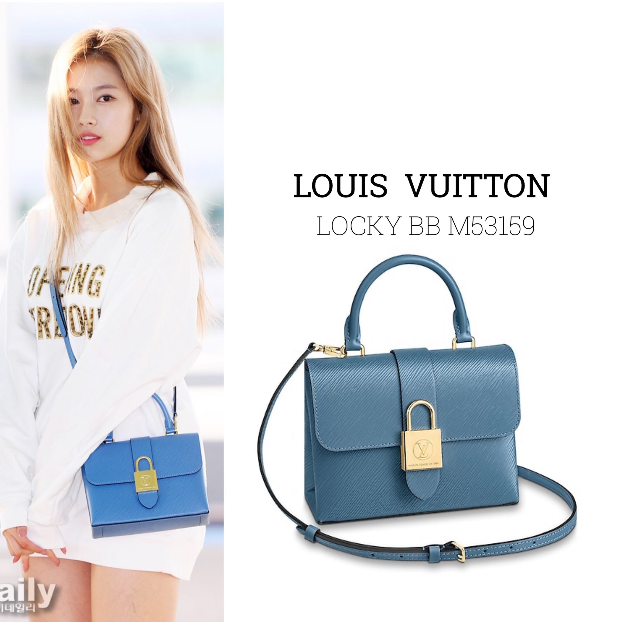 TWICE closet on X: 190405 airport [LOUIS VUITTON] LOCKY BB M53159