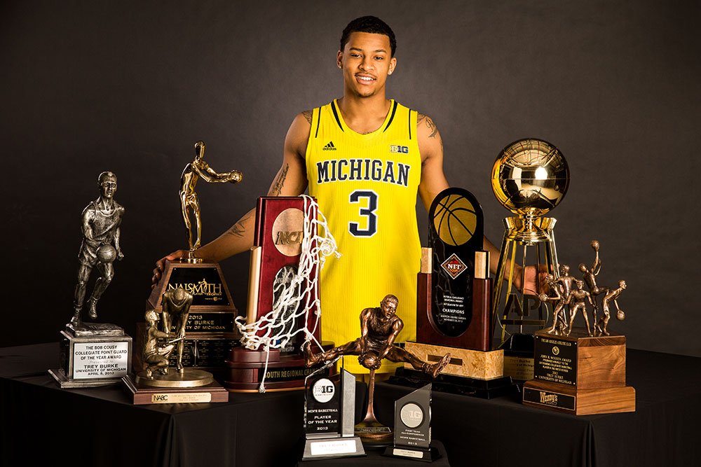 #OTD in 2013 <a href="/TreyBurke/">Trey Burke</a> was named the consensus National Player of the Year. 

Burke, who led <a href="/umichbball/">Michigan Men's Basketball</a> to a runner-up finish in the NCAA tournament, was the second Wolverine to earn National POTY honors, joining Cazzie Russell (1966).