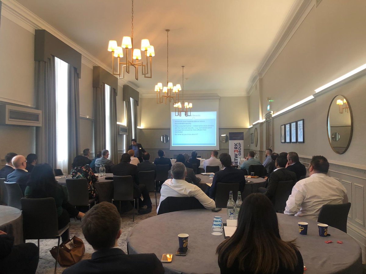 Michael Colao, Chief Security Officer, AXA UK presenting on Cloud Migration, continuing the afternoon of Day 1 of the UK FS Information Security Network #CISO