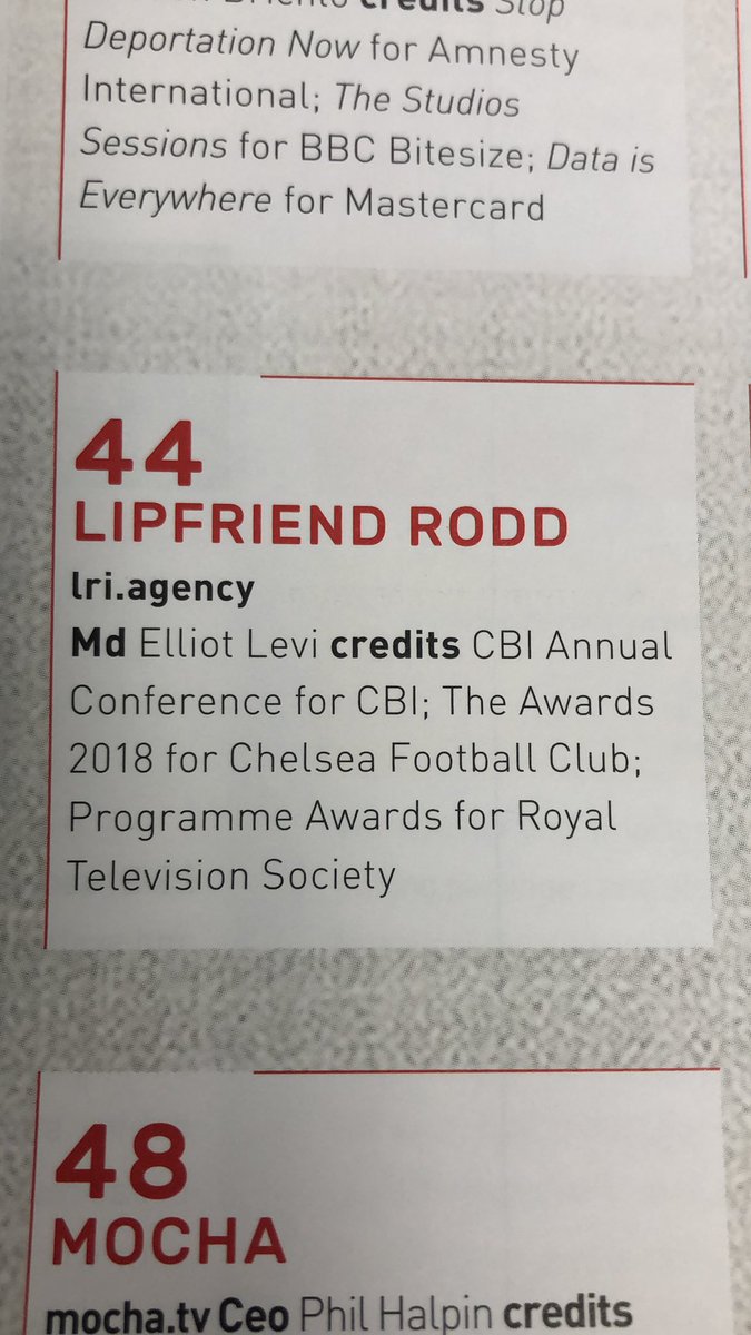 Delighted to once again have made it into the <a href="/televisualmedia/">Televisual Quarterly and televisual.com</a> Top 50 Corporate