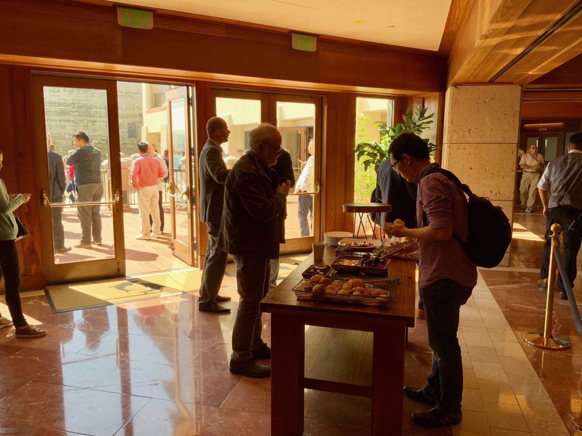 bruker's tweet photo. Bruker at #ENC2019: Impressions from the #BreakfastSymposium
on Sunday, April 7 #NMRspectroscopy #NMRchat #NMRconference #MagneticResonance #Brukerevent #Monterey #nmrsoftware #SSNMR https://t.co/LAsR1YsauG