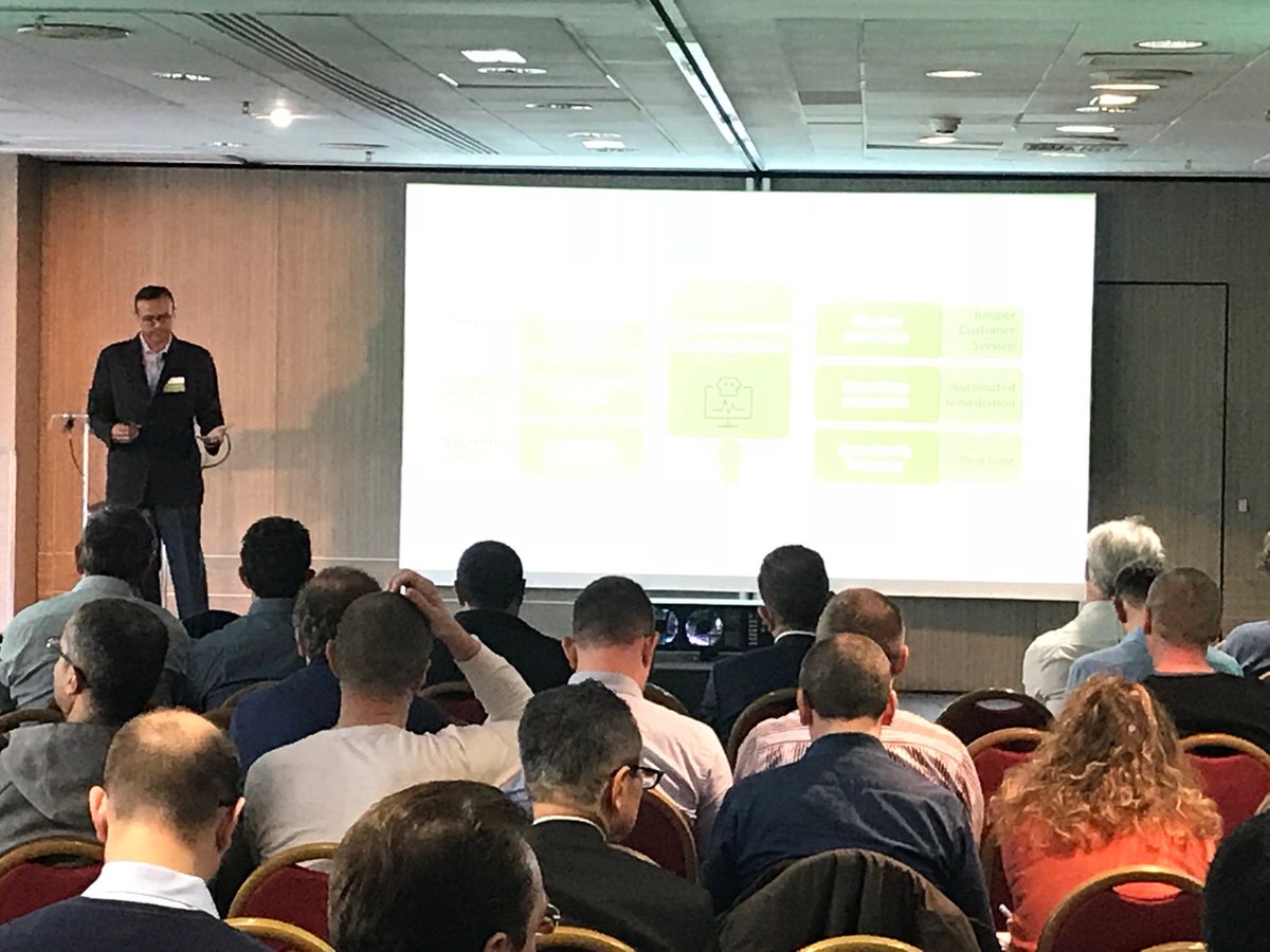 NeilPound's tweet photo. #Juniper’s Harsha Lakshmikanth describes how Contrail Healthbot brings insight  to your network #NXTWORKTECHDAY Paris https://t.co/1naneX8l8o