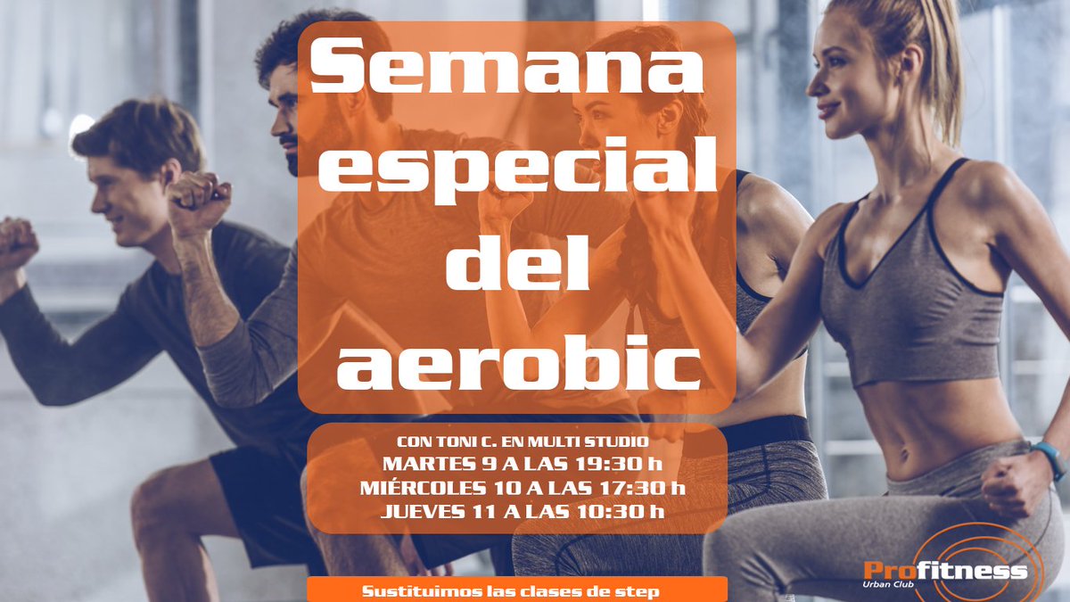 Ya lo sabes, esta semana nos ponemos a tope con las clases de aerobic. Empezamos mañana! #aerobic