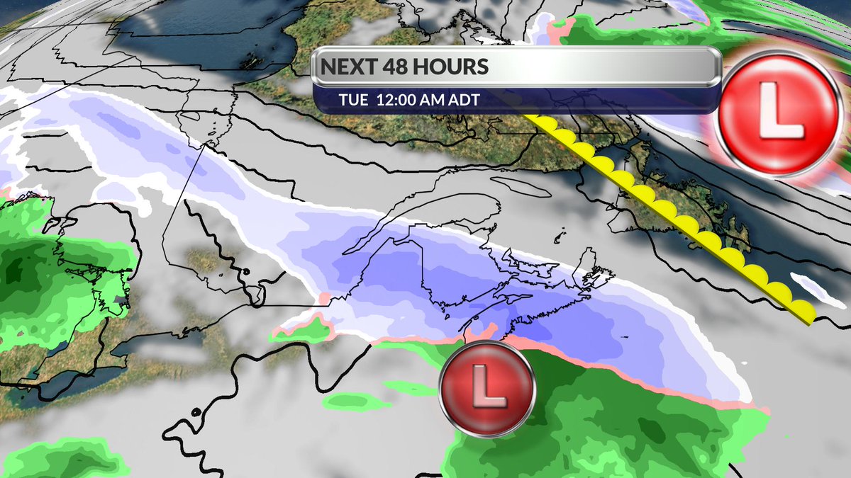 CindyDayWeather's tweet image. Say it ain't #snow !  But it is.  The worst of it will be overnight to early Tuesday morning...#warnings are out.  My detailed time-line with snow totals is ready to go. Click here: weatherbyday.thechronicleherald.ca/2019-Apr-08 #springstorm