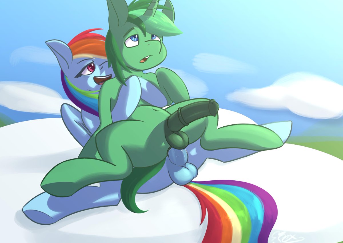 Finished commission for Richter
Who knows why Brightmender thought he, as a unicorn, would stand any chance in a race with her.

Ended up shading it twice because clip studio ate itself before I remembered to save 🙃, second time came out better though so w/e.