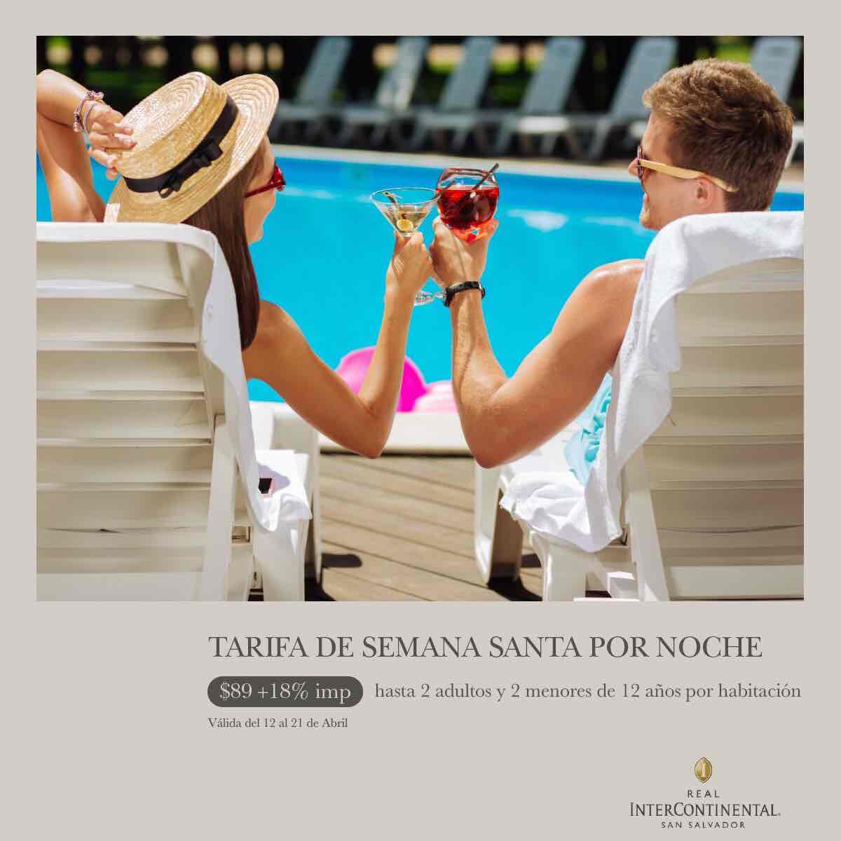sectorhotelero's tweet photo. En semana santa #Hotel #RealIntercontinental #SanSalvador te ofrecemos las mejores tarifas especiales para disfrutes tus vacaciones🍹😎
Reservaciones:
(503) 2211-3333
.
.
.
#sectorhotelero #luxuryhotel #vacaciones #semanasanta #elsalvador https://t.co/8qXW32qRws