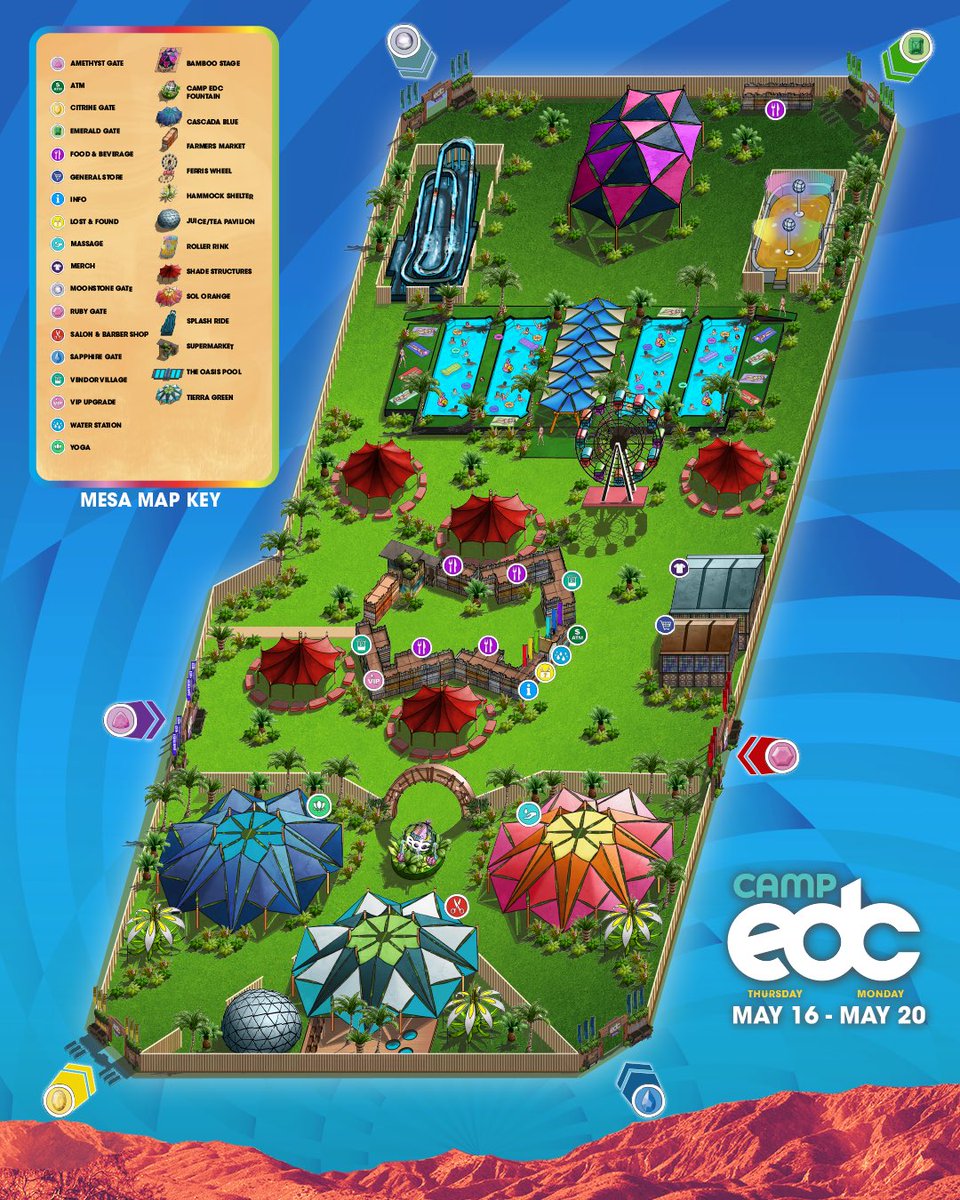 EDC_LasVegas's tweet photo. ⛺️🙌 Introducing the New &amp; Improved Camp EDC layout for 2019! 👈✅ Swipe left to see the all the updates, including separate RV &amp; Car entrances, shorter wait times, artificial eco-grass covering entire campgrounds, improved power grid &amp; more. 👈🤗 https://t.co/Dzye01QN7a https://t.co/QUhFsv6q0p