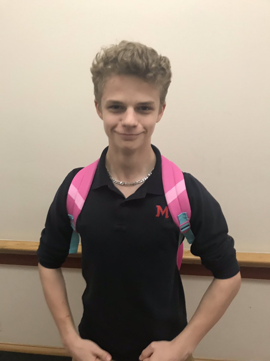 mscboyslax's tweet photo. PLAYER OF THE GAME AWARD IS IN!! The player of the game has the honor of wearing this fashion-forward backpack during school until he passes it on to the next! also... GAMEDAY! 4 p.m @ PCD, LETS ROLL! #mountlax https://t.co/E8zAbNbLiv