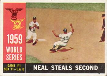 #baseballcards #memorabilia  1960 Topps #385 World Series Game 1 - Neal Steals Second Front