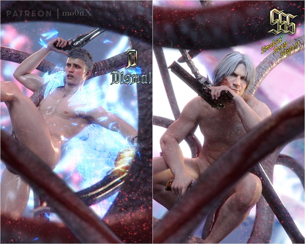 Mo0nX🔞 on X: Daddy Dante is finally here 😍😘, here is a preview of lewd  model, with some expressions as well. Dante has 2 hair styles throughout  the game, so I did