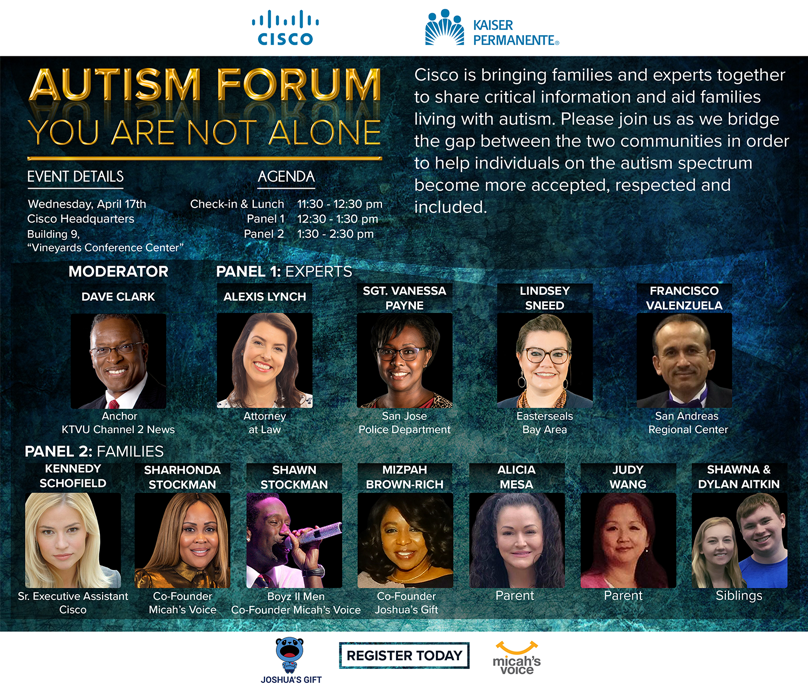 ESNorCal's tweet photo. We're so proud to join @Cisco's #Autism Forum next week to share critical information w/ families &amp; to bridge the gap between the general &amp; autism communities so people on the spectrum can become more accepted, respected &amp; included. Registration is open: https://t.co/x8eR9T0SRe https://t.co/TEJxSyBYFB