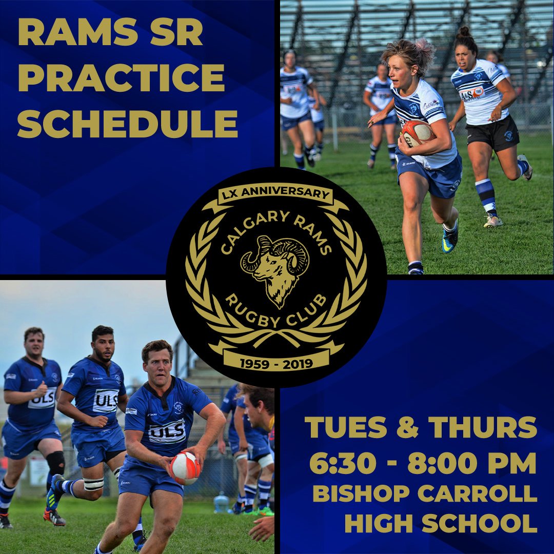 Calgary Rams Rugby (@calgaryrams) on Twitter photo The smell of Spring is in the air, and outdoor practice is on! Starting tomorrow both our Men's and Women's Senior teams will be practicing outside.
Come out to shake off the rust from the off-season, and get ready for the season ahead. The smell of Spring is in the air, and outdoor practice is on! Starting tomorrow both our Men's and Women's Senior teams will be practicing outside.
Come out to shake off the rust from the off-season, and get ready for the season ahead.