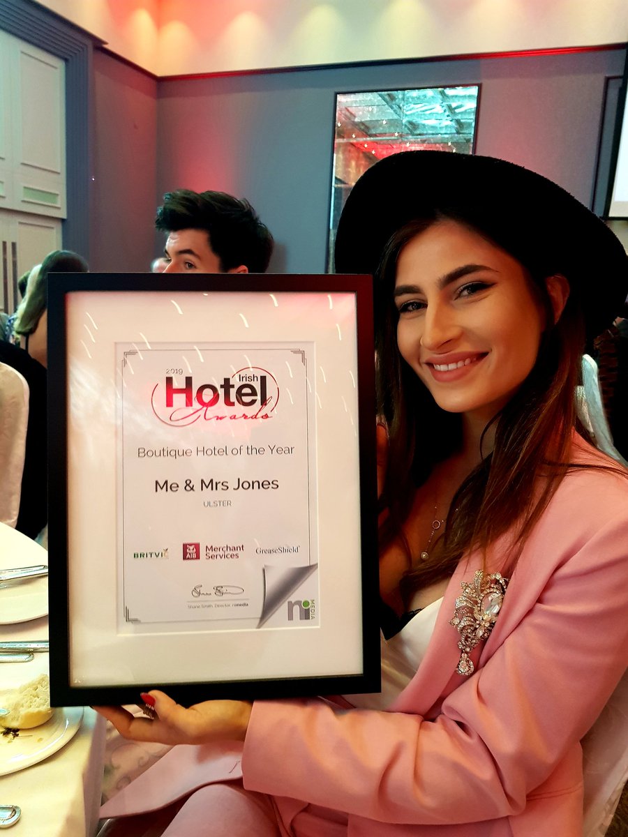 Absolutely delighted to win Best Boutique Hotel in Ulster at the Irish Hotel Awards! 
The night has started... so wish us luck for the rest of the awards categories!
Thank you to everyone who made this happen!!
#meandmrsjones #portstewart #boutique #hotel #irishhotelawards2019