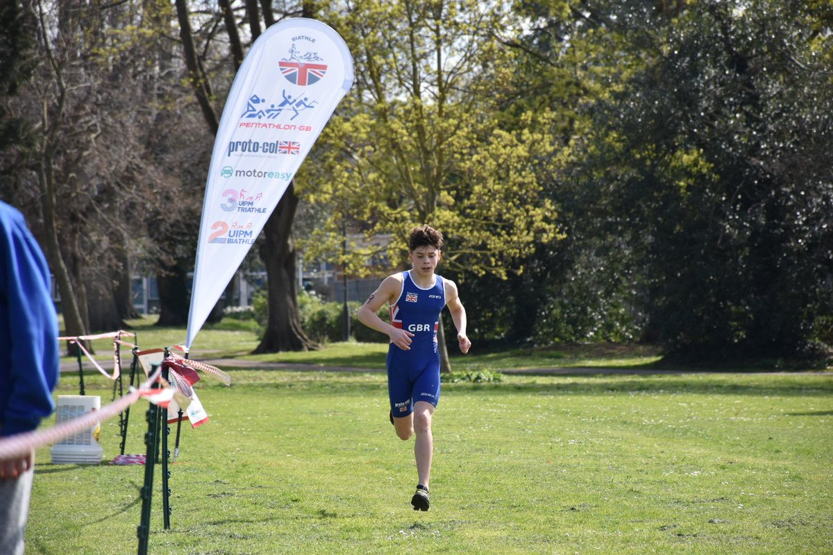 tri_elliot's tweet photo. @PentathlonGB Biathle this weekend in Cheltenham. 1st in U15 age group and qualified for European Champs in Madeira in June. Great competitive racing especially the 1st 800m. @on_runningUK @Zone3official https://t.co/g1AOziraRO