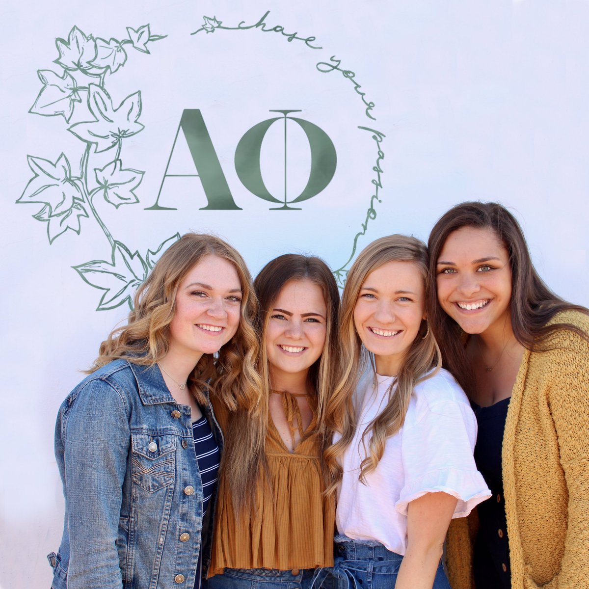 Introducing our 2019 recruitment team — Cassie Sleicher (Vice President of Membership Recruitment), Olivia Slater (Director of Formal Recruitment), Sophie Sawicki (Director of Continuous Open Bidding) and Madelyn Royal (Target Membership Marketing).