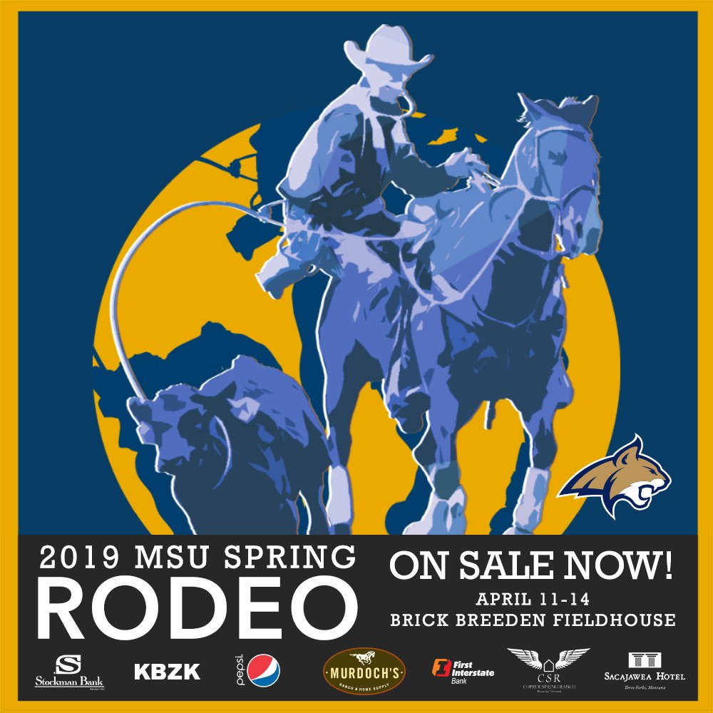 brickbreeden's tweet image. It's Rodeo Week! The MSU Spring Rodeo is Thursday, April 11th thru Sunday, April 14th! Last year, Saturday night sold out, so we recommend getting your tickets early! Get yours at bit.ly/2BPaR9F, 994-2287, Bobcat Ticket Office.