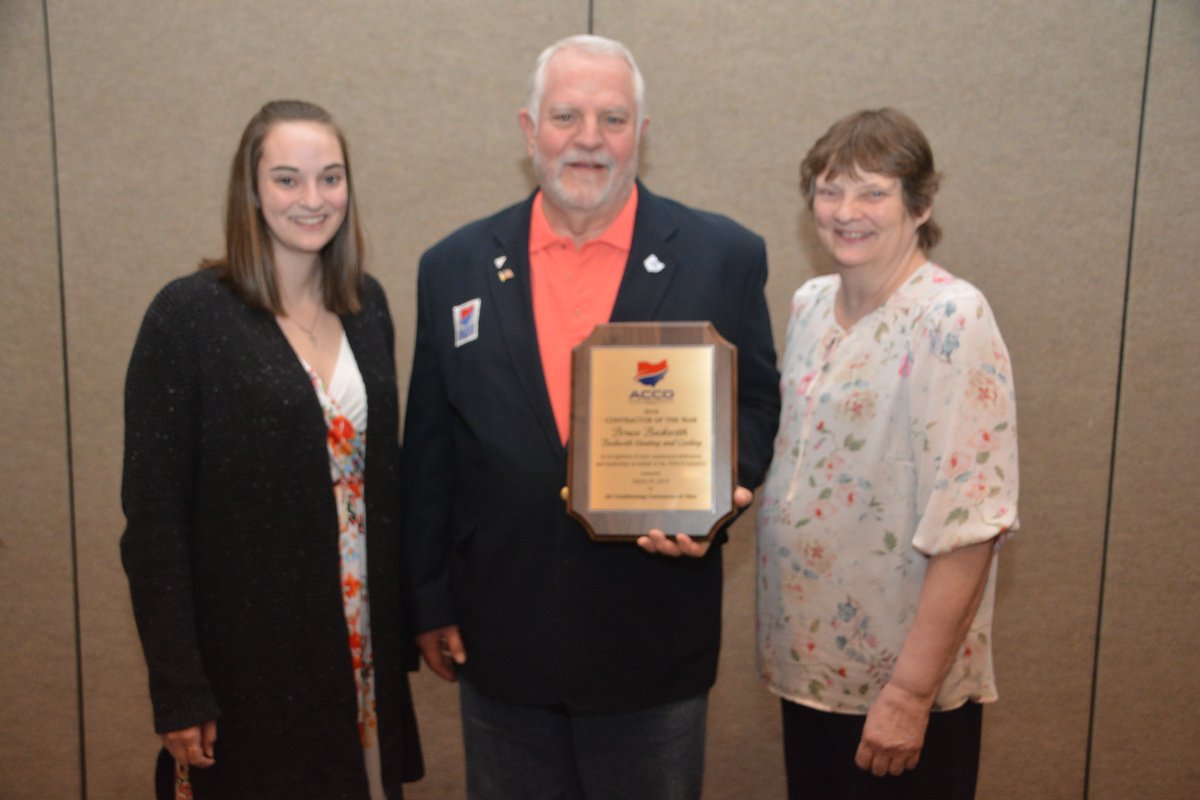 ACCOhio's tweet photo. Congratulations to Bruce Beckwith, Beckwith Heating &amp; Cooling, on being named 2018 @ACCOhio Contractor of the Year! https://t.co/uYLVRjwQe4