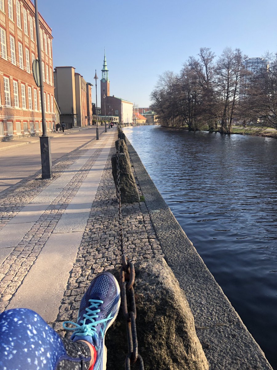 Pre-dinner quick run along the river #Awc19 #run #gothenburg #sweden