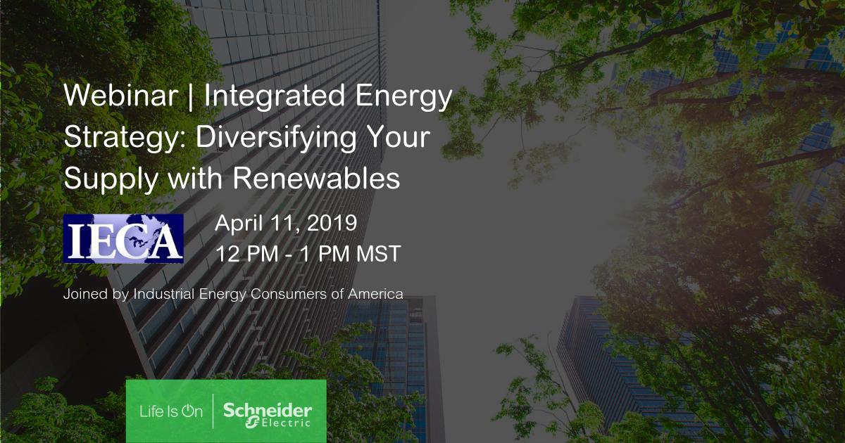 RenewableSarah's tweet photo. WEBINAR: What’s the ideal energy procurement strategy for the modern industrial buyer? And how can renewables add value? Join us 4/11 at 12PM MST to hear more on best practices, current market opportunities, and trends to watch for: https://t.co/UWin6HWVVb #LifeIsOn https://t.co/z6cnETpQVg