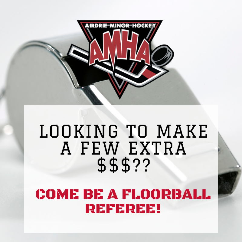 HockeyAirdrie's tweet photo. Looking to make some extra cash this spring? If your 16+, can commit one hour every Tuesday/Thursday night for our Floorball League starting April 23rd, for 7 weeks, we need you! No experience needed! Contact the office for more details! #AMHABuilt #AMHAGrown #Floorball #Referee https://t.co/pPF6hbMZNO