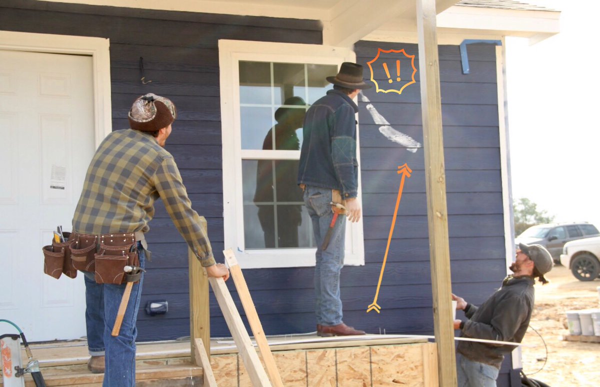 TexasFlipnMove's tweet photo. Monday described in a picture. 
When you fall off the unfinished porch, but continue to paint  🎨 
•
#DIY #HouseFlipping #HayhurstBrothers #MuchObliged #HGTV #WoodWork #EpicFail #CaseOfTheMondays #BehindTheScenes #TexasFlipNMove @DIYNetwork https://t.co/3MoiYaHdK7