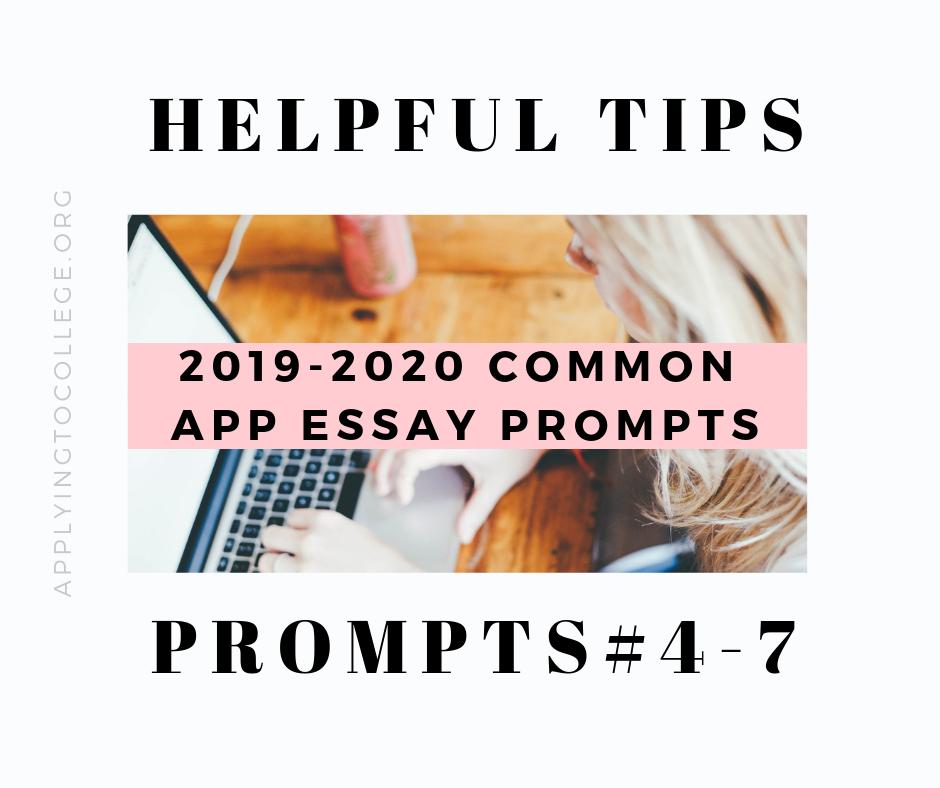 Tips for Writing 2019-2020 Common Application Essay Prompts 4-7 #CommonAppessay #collegeessay #CommonApplication #essaywriting applyingtocollege.org/2019/04/08/tip…