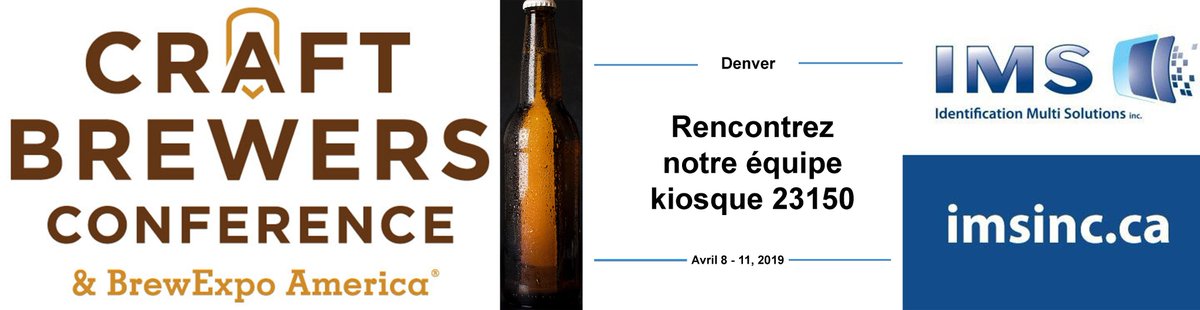 Nous sommes à la #CraftBrewersCon cette semaine, venez nous rencontrer pour des solutions intégrées et créatives pour vos emballages!