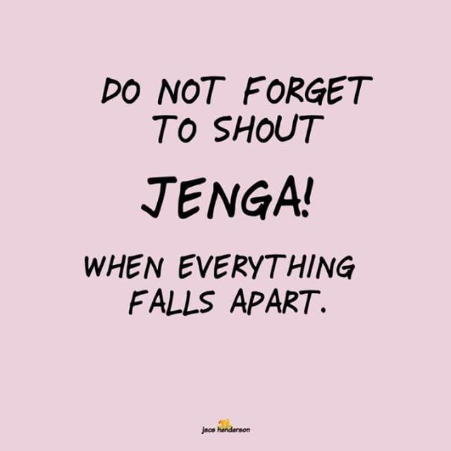 JacsHenderson's tweet photo. Just Pinned to My Instagram Posts: Lol! Do not forget to shout "JENGA" when everything falls apart. Love to see you @jacshenderson . . . . . #socialjacs #jacshenderson #gingerwolf #socialmarketing #savvy #shopsmart #loveshopping #pinterestpassion #pin… https://t.co/mHxDJfkRzx https://t.co/3jrQMqmSKm