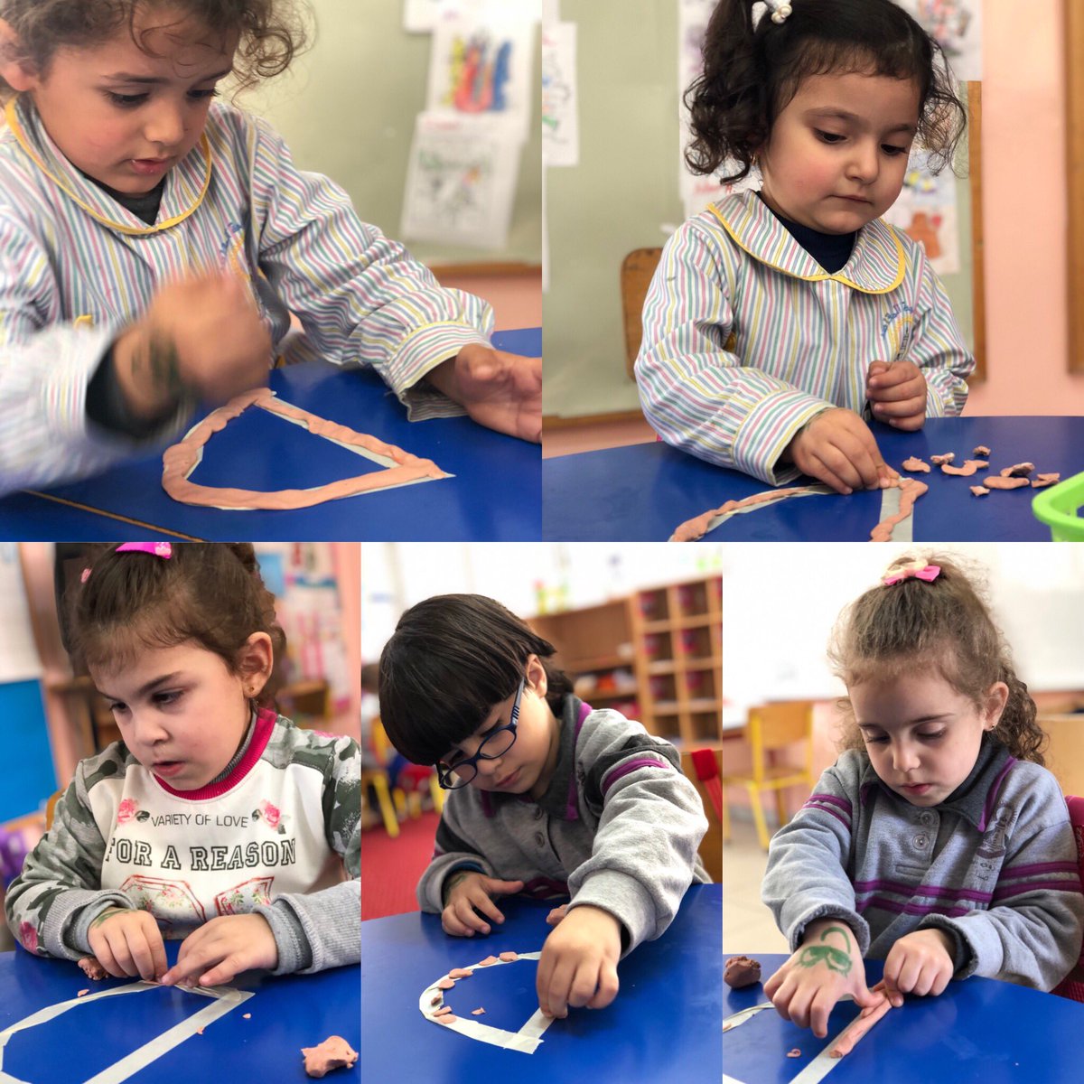 reem_chams's tweet photo. KG1 A used their #finemotorskills to model letter D #learning_through_play #modeling #letter_of_the_week @FThaalby @DawhaHighSchool https://t.co/eALgQe2tSZ