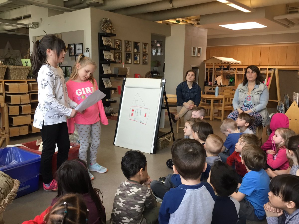 Julie_St_Onge's tweet photo. Maisie and Gemma visited our room today to provide our friends with a refresher about recycling. Our friends had to decide which colour bin to recycle the items. These eco team members are awesome! https://t.co/f9EcHUO2XA