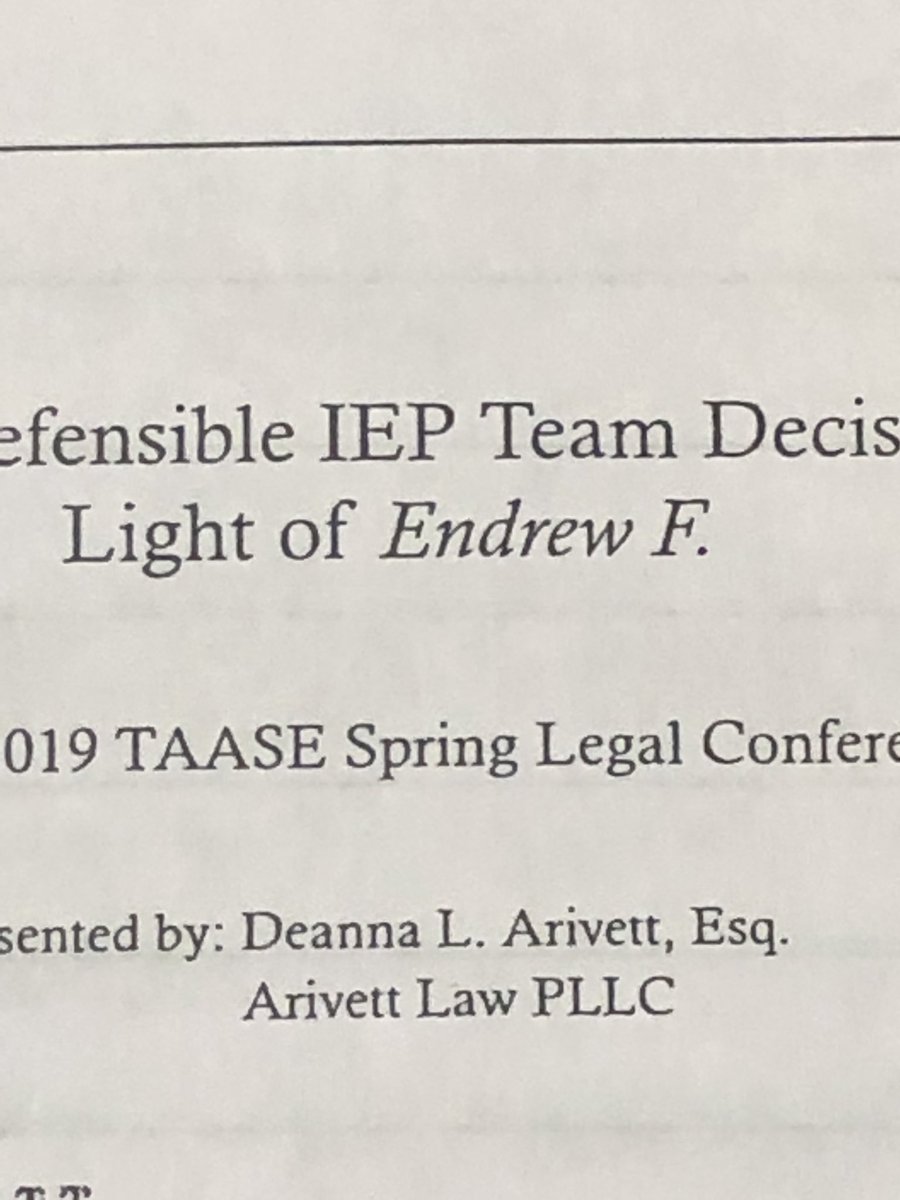 TAASETN1's tweet photo. Writing Legally Defensible IEPs...definitely part of school leadership!! @SpEdMCPS @HoustonSped @TAASETN1 #differentnotless #allmeansall https://t.co/t2ARIEoScx