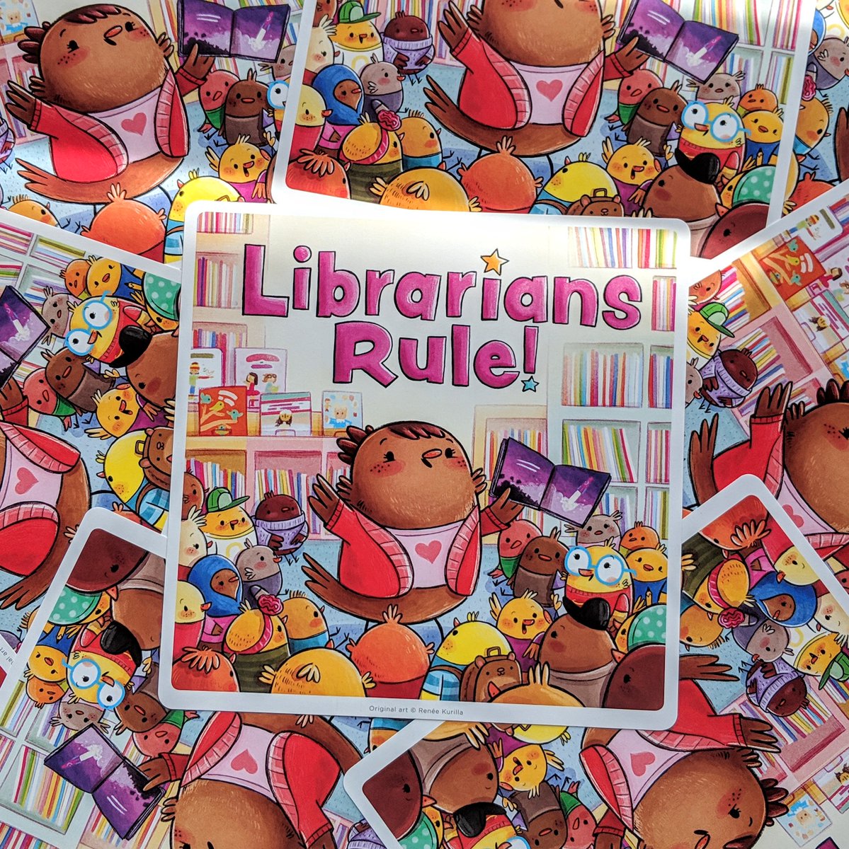 MixedUpFiles's tweet photo. Have you kissed a librarian today? It's #NationalLibraryWeek! #LibrariansTransform https://t.co/IZDwfbyVJH