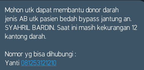 NEED URGENT BAGI SEMUA KAWAN KAWAN #SAMARINDAUPDATE bisa langsung hubungi no tersebut di gambar <a href="/Blood4LifeID/">BFL INDONESIA</a> <a href="/BloodDonor_ID/">DonorDarah_ID</a>