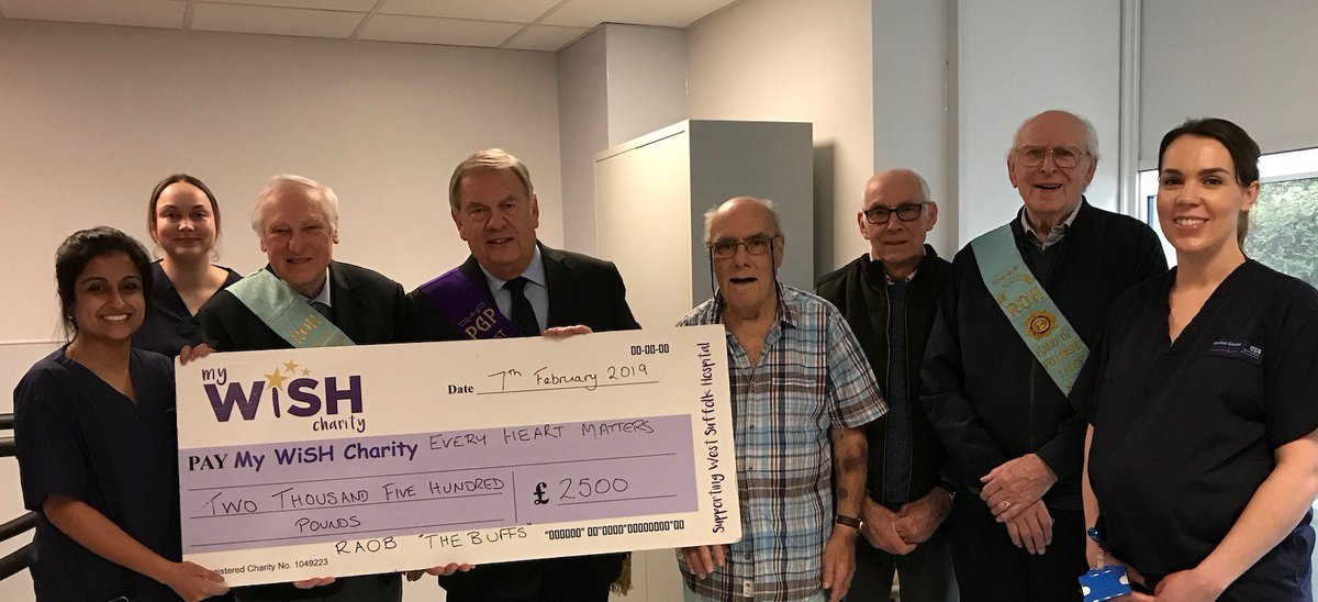 RussellIanCook's tweet photo. News @InfoSuffolk ... Race and quiz nights along with funds from 80th birthday party and a sports day has raised £2,500 for the @MyWishCharity #EveryHeartMatters appeal @WestSuffolkNHS thanks to members of Hand of Fellowship Lodge of #ROAB See more at https://t.co/sL5XxZrgky https://t.co/6Wfa14aQnb