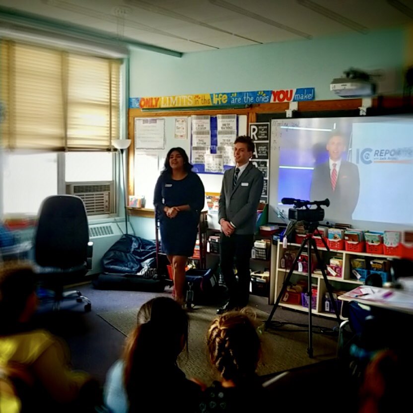 jack_arpey's tweet photo. Today @emilymchavez and I had the privilege of visiting the fifth graders at Beverly J. Martin Elementary here in Ithaca to discuss journalism and the difference between journalists and influencers! https://t.co/0uxtaQMJZr